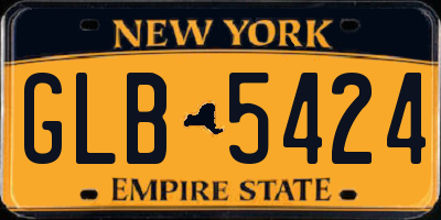 NY license plate GLB5424