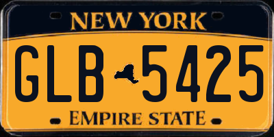 NY license plate GLB5425