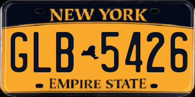 NY license plate GLB5426