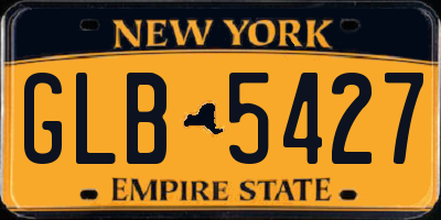 NY license plate GLB5427