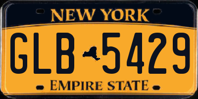 NY license plate GLB5429