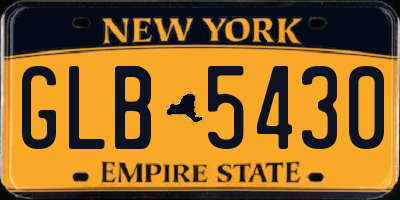 NY license plate GLB5430