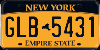 NY license plate GLB5431