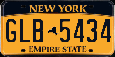 NY license plate GLB5434