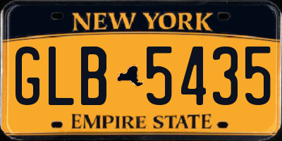 NY license plate GLB5435