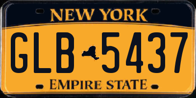 NY license plate GLB5437