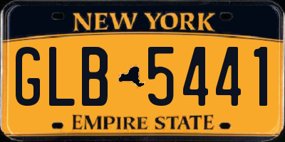 NY license plate GLB5441
