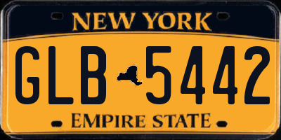 NY license plate GLB5442