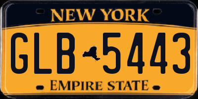 NY license plate GLB5443