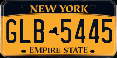 NY license plate GLB5445