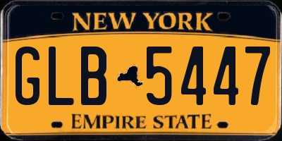 NY license plate GLB5447