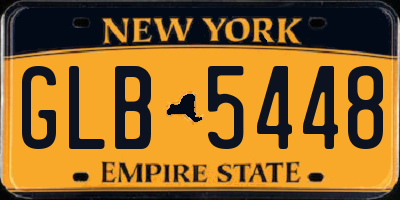 NY license plate GLB5448