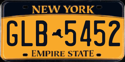 NY license plate GLB5452