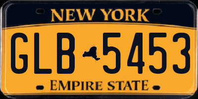 NY license plate GLB5453