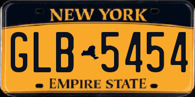 NY license plate GLB5454