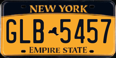 NY license plate GLB5457