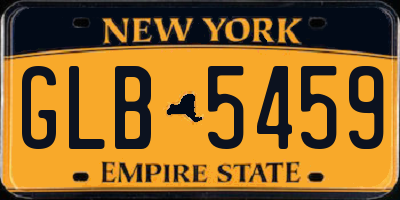 NY license plate GLB5459