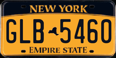 NY license plate GLB5460
