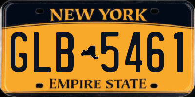 NY license plate GLB5461