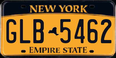 NY license plate GLB5462