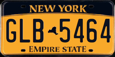 NY license plate GLB5464