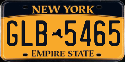 NY license plate GLB5465