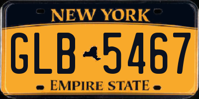 NY license plate GLB5467