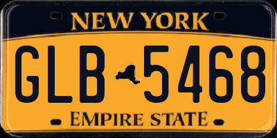 NY license plate GLB5468