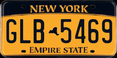 NY license plate GLB5469