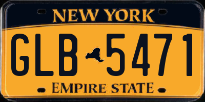NY license plate GLB5471