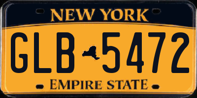 NY license plate GLB5472