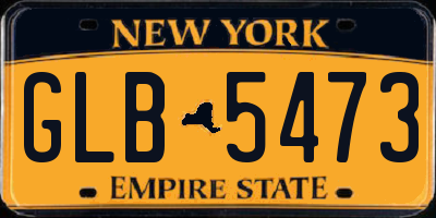 NY license plate GLB5473