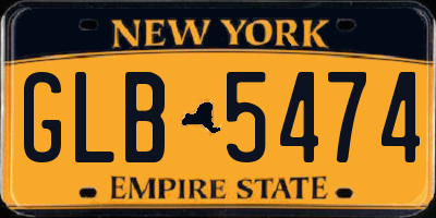 NY license plate GLB5474