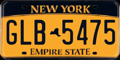 NY license plate GLB5475