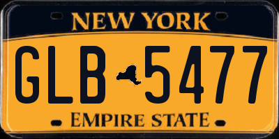 NY license plate GLB5477