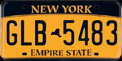 NY license plate GLB5483