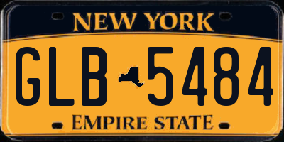 NY license plate GLB5484