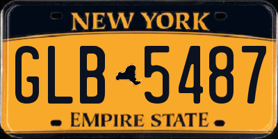 NY license plate GLB5487
