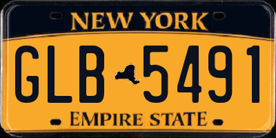 NY license plate GLB5491