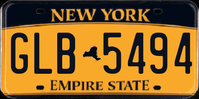 NY license plate GLB5494