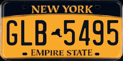 NY license plate GLB5495