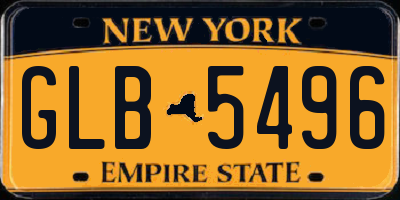 NY license plate GLB5496