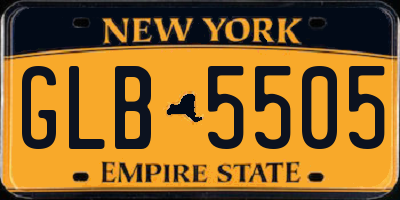 NY license plate GLB5505