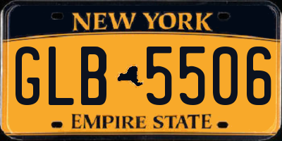 NY license plate GLB5506