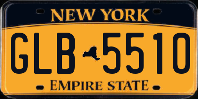 NY license plate GLB5510