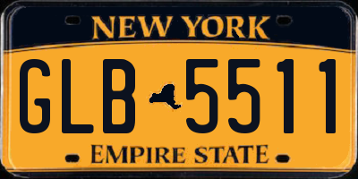 NY license plate GLB5511