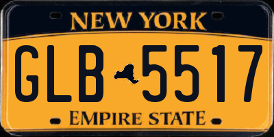 NY license plate GLB5517