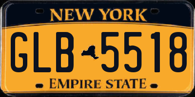 NY license plate GLB5518