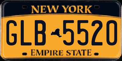 NY license plate GLB5520