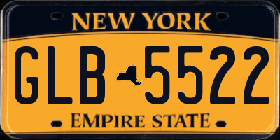 NY license plate GLB5522